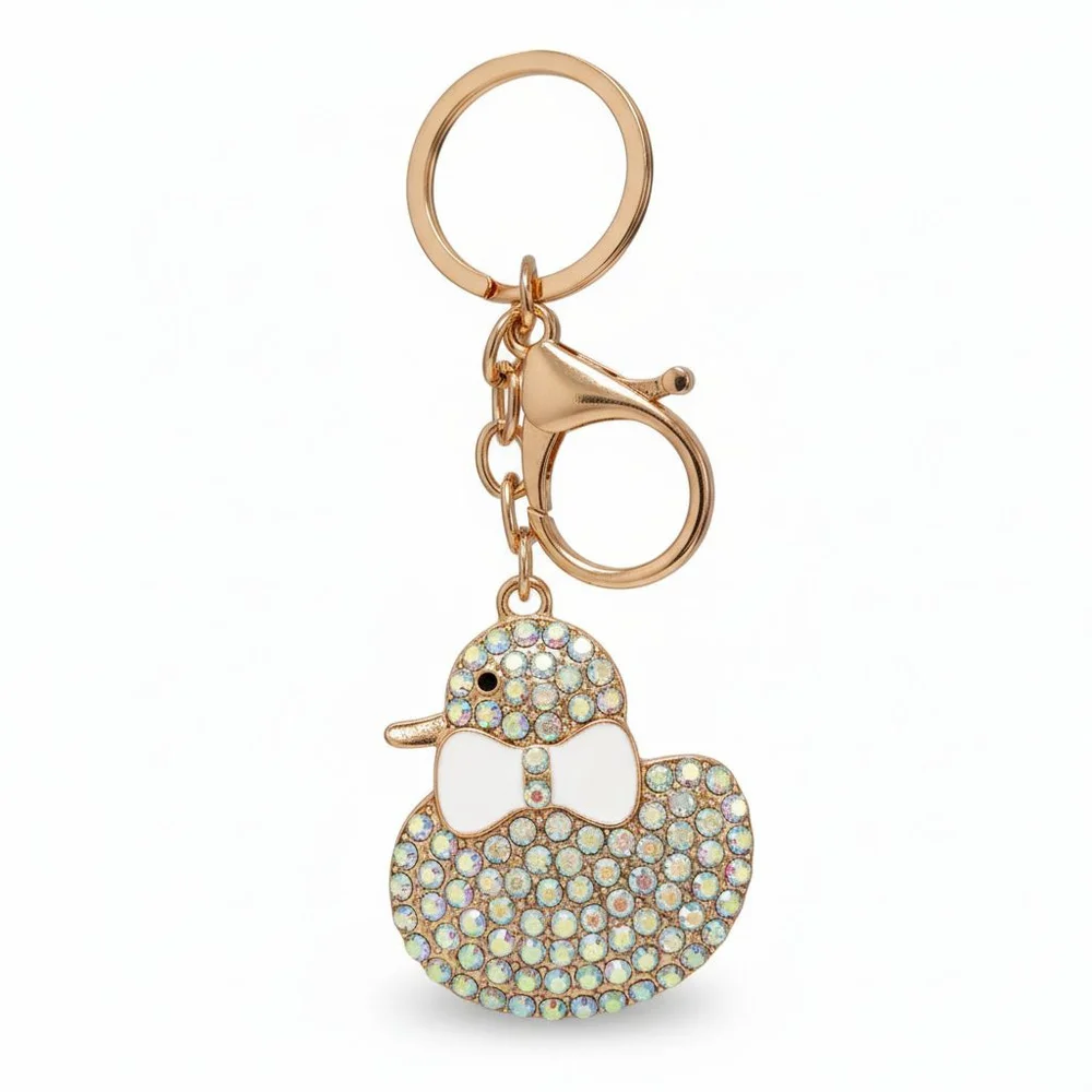 Duck your Favorite Valentine! Cute Iridescent Keychain Purse Backpack Charm!